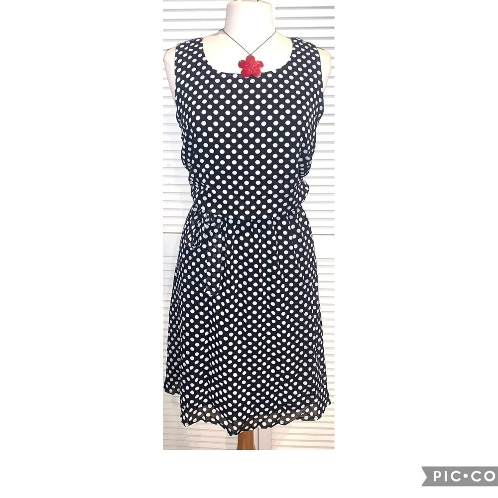 Polka Dot Sleeveless Dress Paperdoll 1X